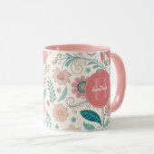 Fleurs Whimsical mignonnes Mugs (Devant droit)