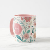 Fleurs Whimsical mignonnes Mugs (Devant gauche)