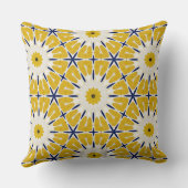 Fleuve Sunburst - Oreiller fleuri géométrique (Verso)