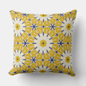 Fleuve Sunburst - Oreiller fleuri géométrique (Recto)