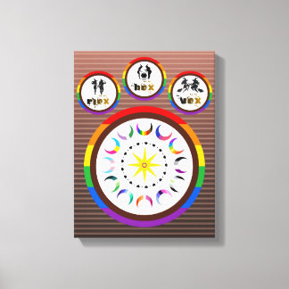 Flex. Hex. Vex. Lichaam Positieve LGBTQIA Heksen Canvas Afdruk