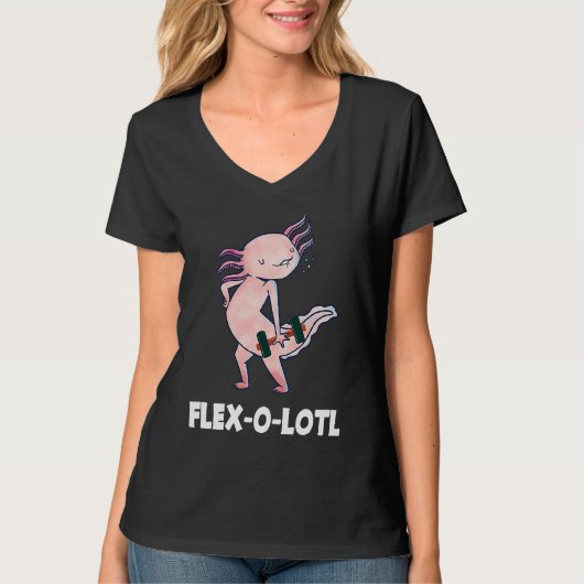 Flex O Lotl Axolotl Workout Bodybuilder Fish T-shirt (Voorkant)