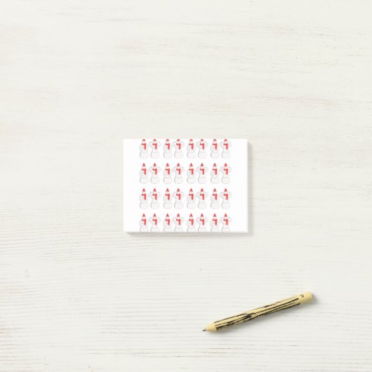 Flex-spier Snowman Post-it® Notes (Op bureau)
