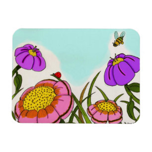 Flexibel magneet met bloem