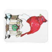 Flexibel magneet met kerstkardinaal (Horizontaal)