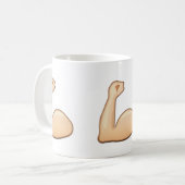 Flexibele Biceps Emoji Koffiemok (Voorkant links)