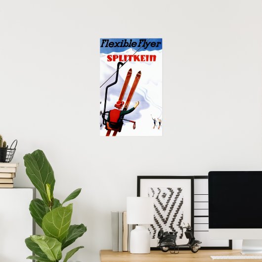 Flexibele brochure in Wooden Skis Promo Poster (Thuiskantoor)