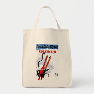Flexibele brochure in Wooden Skis Promo Tote Bag