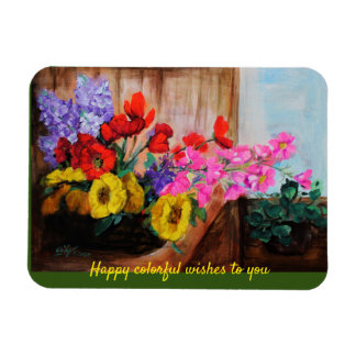 Flexibele foto Magnet met kleurrijke bloem Magneet