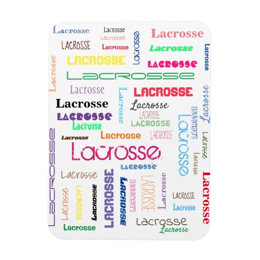 Flexibele fotomagneet Lacrosse Typografie Magneet (Verticaal)