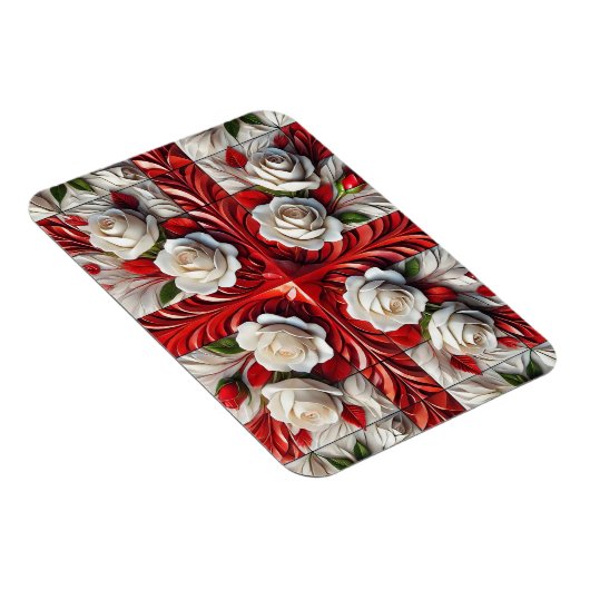 Flexibele fotomagneet met Engelse Rozen Design Magneet (Rechterzijde)