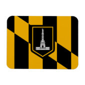 Flexibele fotomagneet met vlag van Baltimore Magneet (Horizontaal)