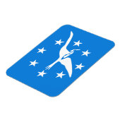 Flexibele fotomagneet met vlag van Corpus Christi Magneet (Linkerzijde)