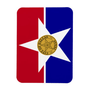 Flexibele fotomagneet met vlag van Dallas Magneet