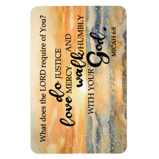 Flexibele fotomagneet-Micah 6:8 Magneet