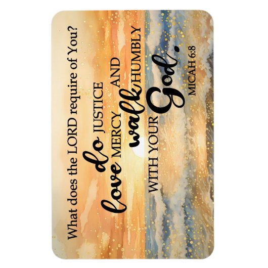 Flexibele fotomagneet-Micah 6:8 Magneet (Verticaal)