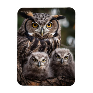 Flexibele fotomagneet van de Owl Familie Magneet