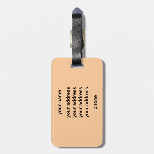 Flexibele Giraffe Bagagelabel (Achterkant verticaal)