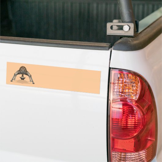 Flexibele Giraffe Bumpersticker (Op Truck)