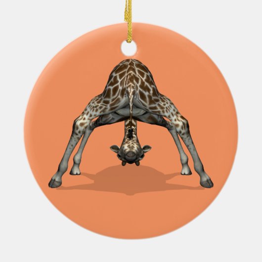 Flexibele Giraffe Keramisch Ornament (Achterkant)