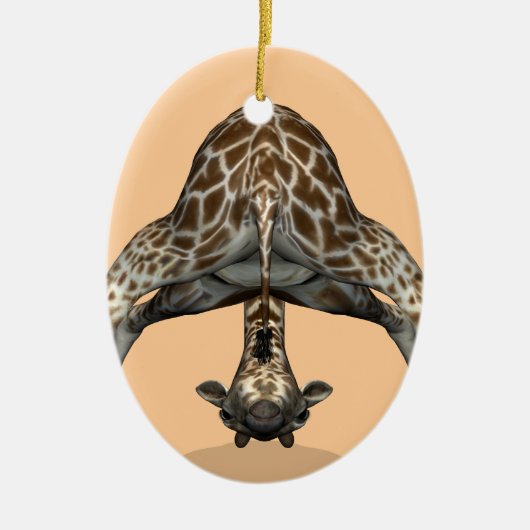 Flexibele Giraffe Keramisch Ornament (Voorkant)
