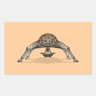 Flexibele Giraffe Rechthoekige Sticker