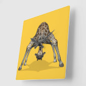 Flexibele Giraffe Vierkante Klok (Hoek)