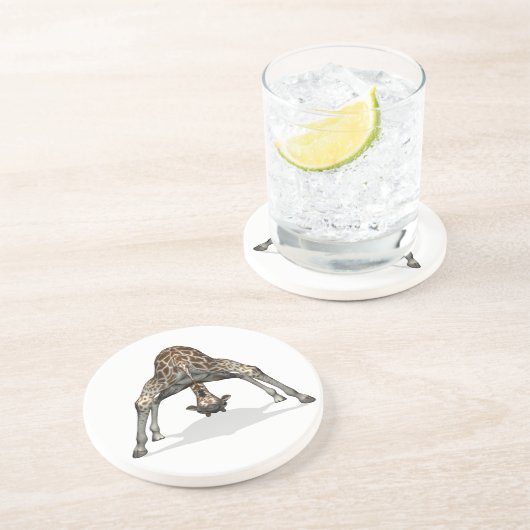 Flexibele Giraffe Zandsteen Onderzetter (Zijkant)