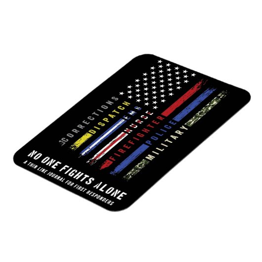 Flexibele magneet met "Thin Line Flag First Respon (Linkerzijde)