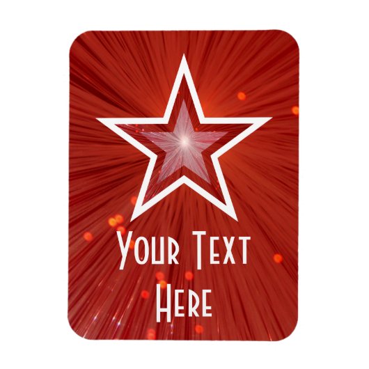 Flexibele magneet van Red Star 'Text' verticaal (Verticaal)