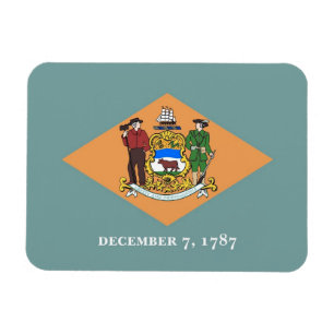 Flexibele patriottische magneet met Delaware vlag