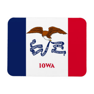 Flexibele patriottische magneet met Iowa-vlag