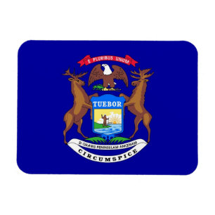 Flexibele patriottische magneet met Michigan-vlag