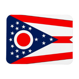 Flexibele patriottische magneet met Ohio-vlag