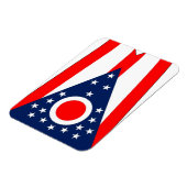 Flexibele patriottische magneet met Ohio-vlag (Linkerzijde)