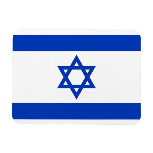 Flexibele patriottische magneet met vlag van Israë (Horizontaal)