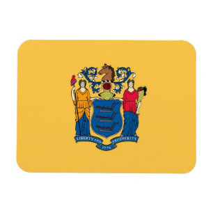 Flexibele patriottische magneet met vlag van New J