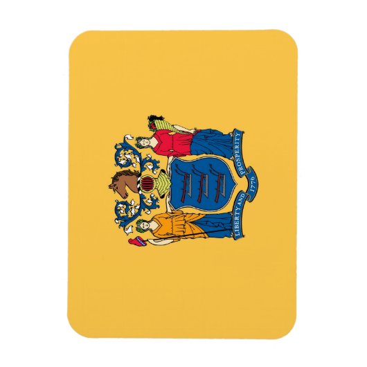 Flexibele patriottische magneet met vlag van New J (Verticaal)
