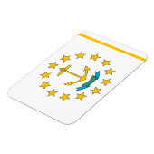 Flexibele patriottische magneet met vlag van Rhode (Linkerzijde)