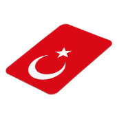 Flexibele patriottische magneet met vlag van Turki (Linkerzijde)