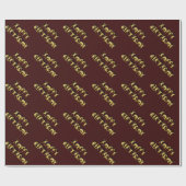 Flexibele pony die de woorden Happy Birthday vormt Cadeaupapier (Vlak)