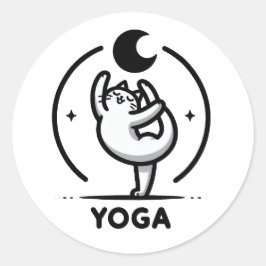 Flexibiliteit van katten ronde sticker