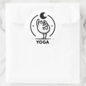 Flexibiliteit van katten ronde sticker (Tas)