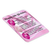 Flexible 18e anniversaire fille poème Magnet (Côté Droit)