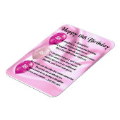 Flexible 18e anniversaire fille poème Magnet (Côté Gauche)