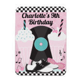 Flexible 1950 Retro Diner Anniversaire Fête Favor Magnet -  (Vertical)