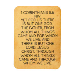 Flexible 1 Corinthiens 8:6 Bible Verse Magnet