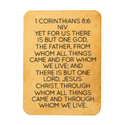 Flexible 1 Corinthiens 8:6 Bible Verse Magnet (Vertical)