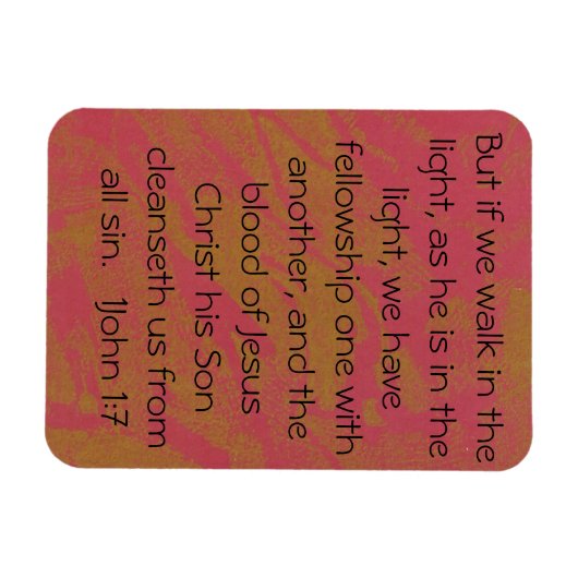 Flexible 1John1:17 scripture magnet (Horizontal)