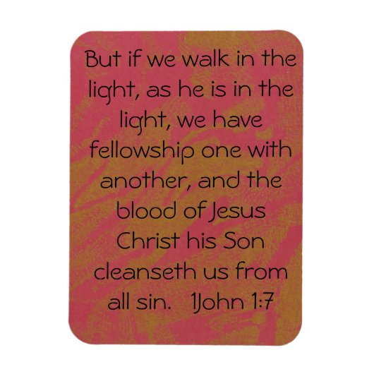 Flexible 1John1:17 scripture magnet (Vertical)